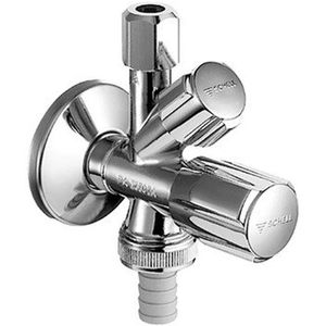 Kirchhoff SCHELL-haakse-apparaataansluiting, chroom, 1/2"ET x 3/4"ET x 3/8"ET x 10 mmQ, zelfdichtend - 35450699