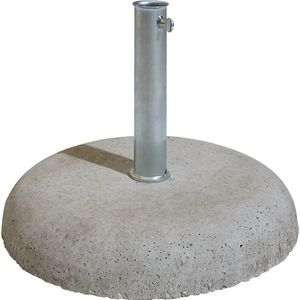 Parasolvoet rond, van natuurlijk beton, voor een stok-Ø tot 58 mm