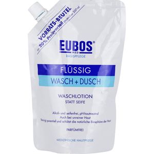 Eubos Zeep Vloeibaar Blauw N/parf Refill 400ml