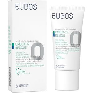 Eubos | Omega gezichtscrème 50ml | voor gevoelige en droge huid | Huidtolerantie dermatologisch bevestigd | bevestigt omega-vetzuren | Natuurlijke oliën van hoge kwaliteit