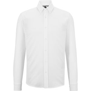 BOSS - Joe - Overhemd - Wit - Regular Fit, Structuurweving, Easy Iron