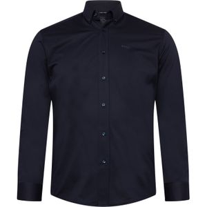 BOSS Joe regular fit overhemd, structuur, blauw