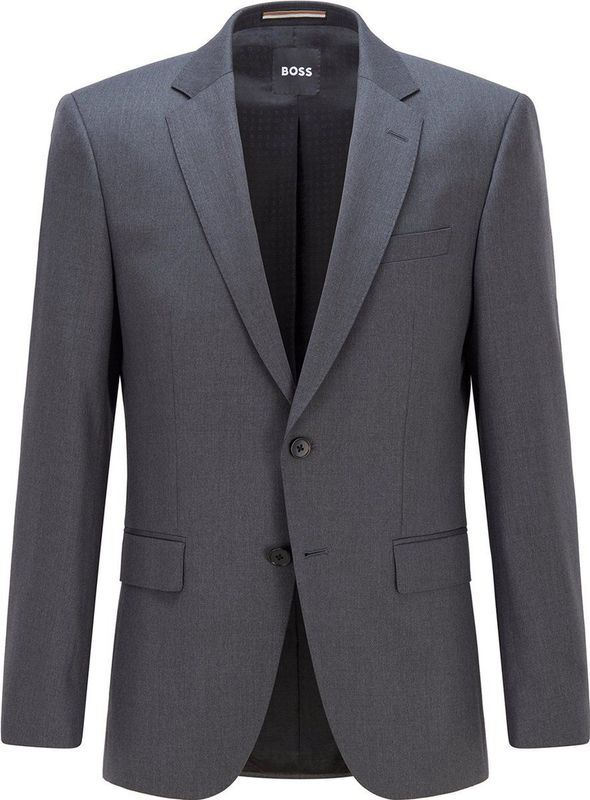 Hugo Boss - Colbert - Grijs - Wol - Slim Fit