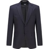 Hugo Boss, Pakken, Heren, Blauw, S, Katoen, Slim-fit colbert