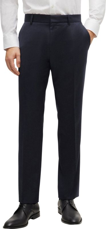 Boss - Mix & Match Pantalon - Donkerblauw - 100% Scheerwol