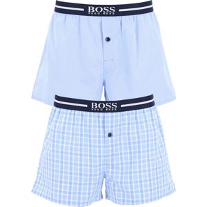 HUGO BOSS - Boxershorts - Lichtblauw - 2-Pack - 100% Katoen, Geweven Popeline