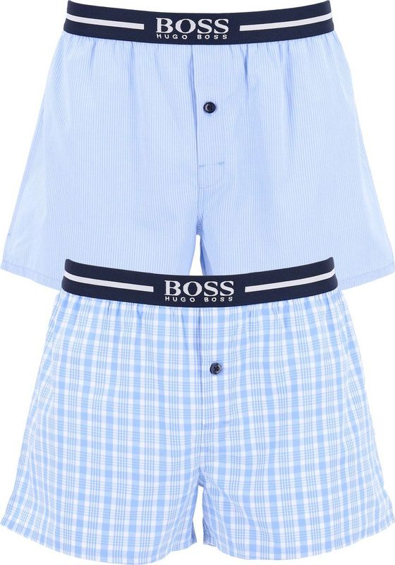 HUGO BOSS - Boxershorts - Lichtblauw - 2-Pack - 100% Katoen, Geweven Popeline