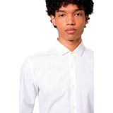 HUGO Erondo Overhemd - Wit - Popeline - Strijkvriendelijk - 100% Katoen