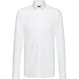 HUGO Erondo Overhemd - Wit - Popeline - Strijkvriendelijk - 100% Katoen