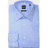 BOSS - Hank - Slim Fit Overhemd - Blauw - Twill