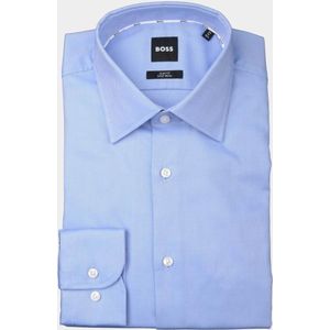 BOSS - Hank - Slim Fit Overhemd - Blauw - Twill