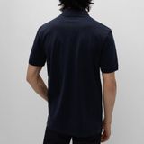 HUGO - Dereso - T-shirt - Nachtblauw/Rood - Jersey, Polokraag, Knoopsluiting