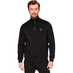 Hugo - Half-Zip Sweatshirt - Zwart - Katoen