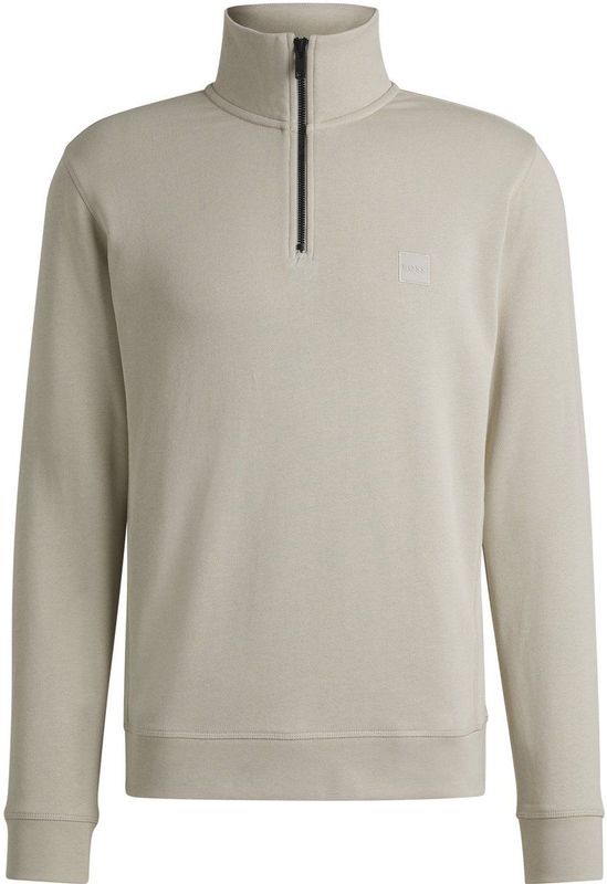 BOSS - Zetrust Half Zip Trui - Lichtbeige - Heren
