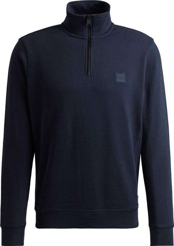 BOSS Zetrust Half Zip Trui Navy - Heren - Schipperstrui