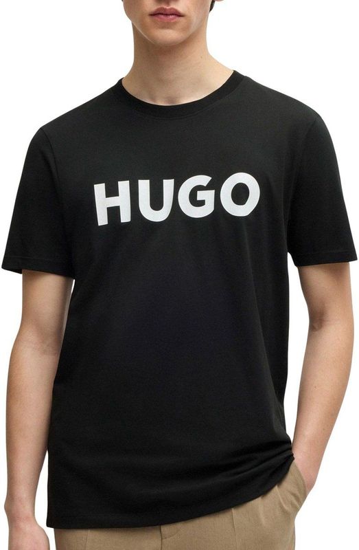 Hugo Dulivio Korte Mouwen Ronde Hals T shirt Zwart Man