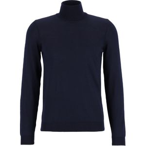 BOSS Musso - Gebreide Trui - Donkerblauw - 100% Wol - Slim Fit