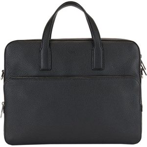 HUGO BOSS Businesstas van leer met 14 inch laptopvak