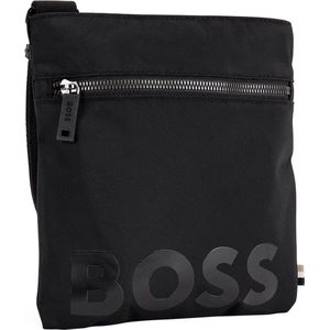 BOSS Heren Catch S zip env schoudertas van gerecycled nylon met logo-print maat, zwart 1, One size