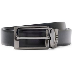 HUGO Elvio-U Riem - Zwart / Donkerbruin - 100% Leer