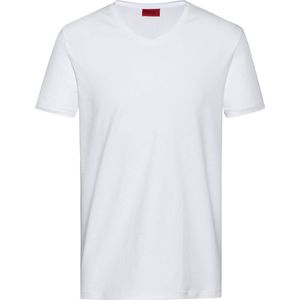 Hugo V Neck T shirt Met Korte Mouwen Wit Man