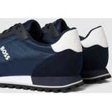 BOSS Parkour-L Runn sneakers voor heren van verschillende materialen in hardloopschoenstijl met verhoogd logo, Dark Blue401, 42 EU