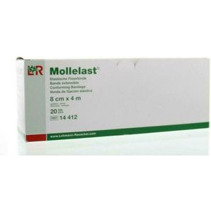 Lohmann & Rauscher - Mollelast Gaaswindel - 8cm x 4m - Elastisch - Individueel Verpakt