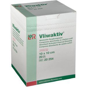 Gaaskompres - Actieve Kool - Voor Exsuderende Wonden - 10 Stuks