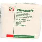 Vliwasoft - Vlieskompres - 10 x 10cm - 4-laags - 100 Stuks