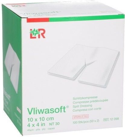 Vliwasoft - Splitkompres - 10x10 cm - 50x2 Stuks