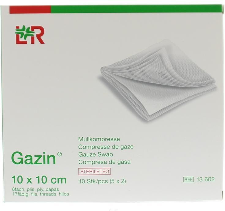 Gazin - Gaaskompres - Steriel - 10 x 10 cm - 10 Stuks