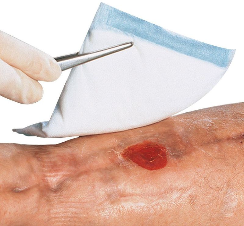 Gaaskompres - Licht Blauw - 100% Polypropyleenvezelstof - Voor Geïnfecteerde Wonden