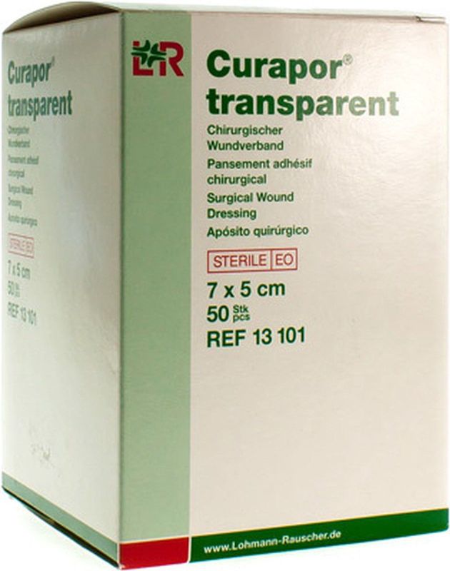 Curapor - Transparante Eilandpleister - 7,5 x 5 cm - Waterdicht - 50 Stuks