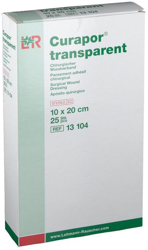 Curapor - Eilandpleister - Transparant - 10 x 20 cm - 25 Stuks