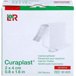 Curaplast - Injectiepleister Dispenser - 2x4 cm - 250 Stuks - Hygiënisch