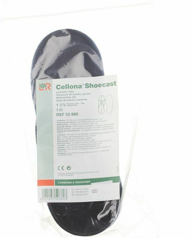 Cellona - Shoecast Loopzool - Loopschoen - Zwart - Polyurethaanschuim - 1 Stuk