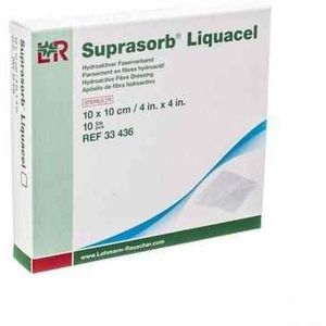 Suprasorb Liquacel Vezelverb Hydroact. 10X10Cm 10  -  Lohmann & Rauscher