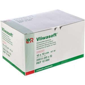 Vliwasoft - Vliescompressen - Steriel - 4-laags - 50 x 5 Kompressen (10 x 10 cm)