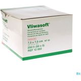 Vliwasoft - Vliescompressen - Steriel - 4-laags - 50 x 5 compressen - 7,5 x 7,5 cm
