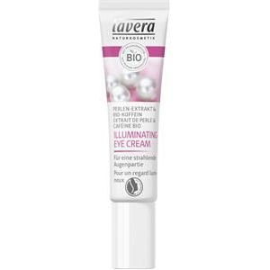 lavera Illuminating Eye Cream Parel, biologische plantaardige werkzame stoffen, natuurlijk en innovatief, gezichtsverzorging per stuk verpakt (1 x 15 ml)