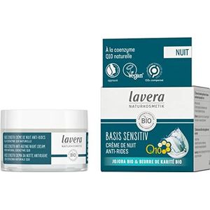 lavera Anti-rimpel nachtcrème met co-enzym Q10 – veganistisch – natuurlijke cosmetica – biologische plantaardige ingrediënten – 100% natuurlijk, 50 ml