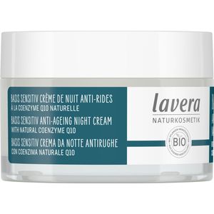 Lavera Basis Sensitiv Q10 Gezichts Nachtcrème met Co-Enzym Q10 50 ml