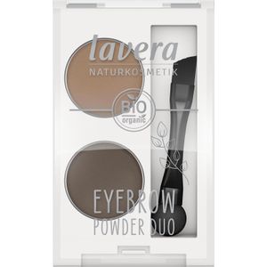 Lavera Eyebrow Powder Duo Wenkbrauwen - Natuurlijke Cosmetica - Veganistisch - Biologische Jojoba-olie