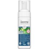 lavera Men Sensitiv Douceur Scheerschuim, met biologische bamboe en biologische aloë vera, voorkomt huidirritatie, voor de gevoelige huid, veganistisch, biologisch (1 x 150 ml)