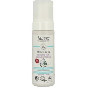 Lavera Basis Sensitiv Milde Reinigingsschuim voor Gevoelige Huid 150 ml