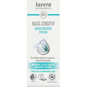 Lavera - Basis Sensitiv - Gezichtscrème - 50 ml - Voor Normale tot Gemengde Huid