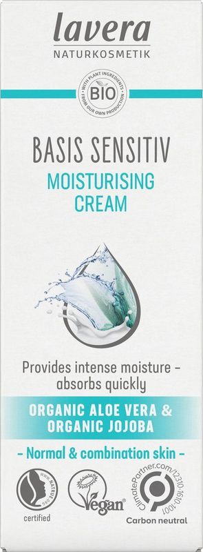 Lavera - Basis Sensitiv - Gezichtscrème - 50 ml - Voor Normale tot Gemengde Huid