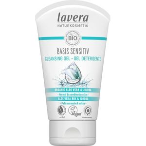 Lavera Basis Sensitiv Zachte Reinigingsgel voor Normale tot Gemengde Huid 125 ml