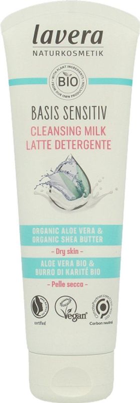 Lavera - Basis Sensitive - Cleansing Milk - 125 Milliliter - Hydraterende Reiniger
