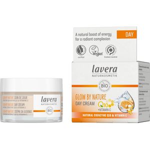 lavera Glow by Nature dagverzorging, natuurlijke cosmetica, veganistisch, Q10 en vitamine C, hydraterend, dagverzorging, revitaliserend, PETA-gecertificeerd, 1 x 50 ml